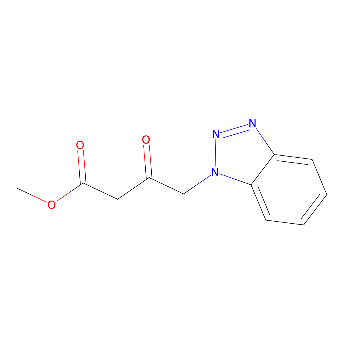 4-Benzotriazol-1-yl-3-oxo-butyric acid methyl ester molecular structure, CAS 1229626-80-5
