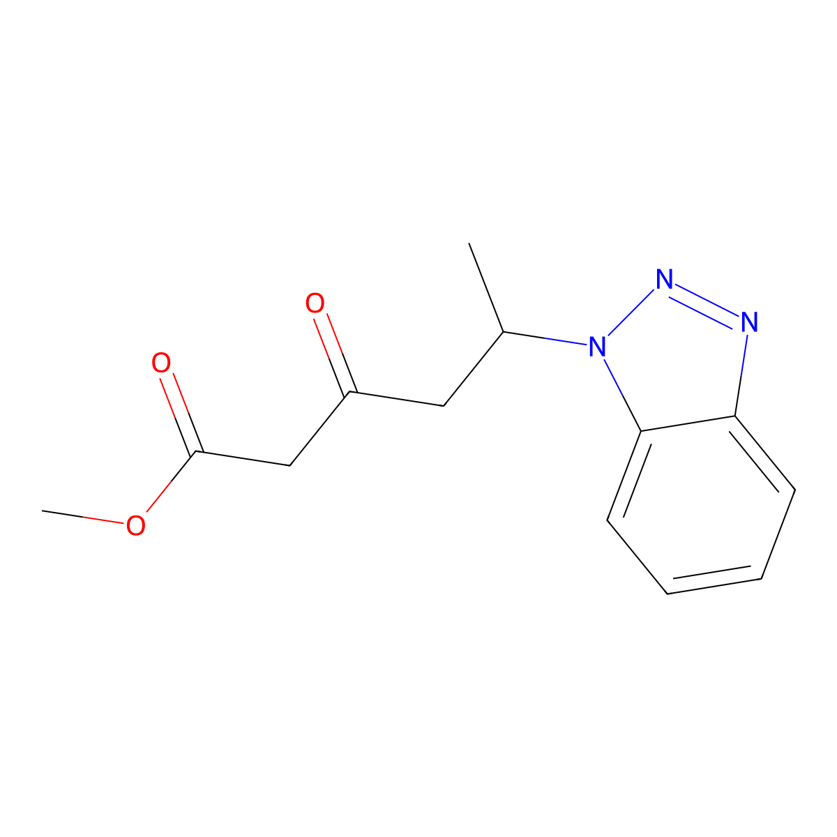 5-Benzotriazol-1-yl-3-oxo-hexanoic acid methyl ester molecular structure, CAS 1229626-83-8