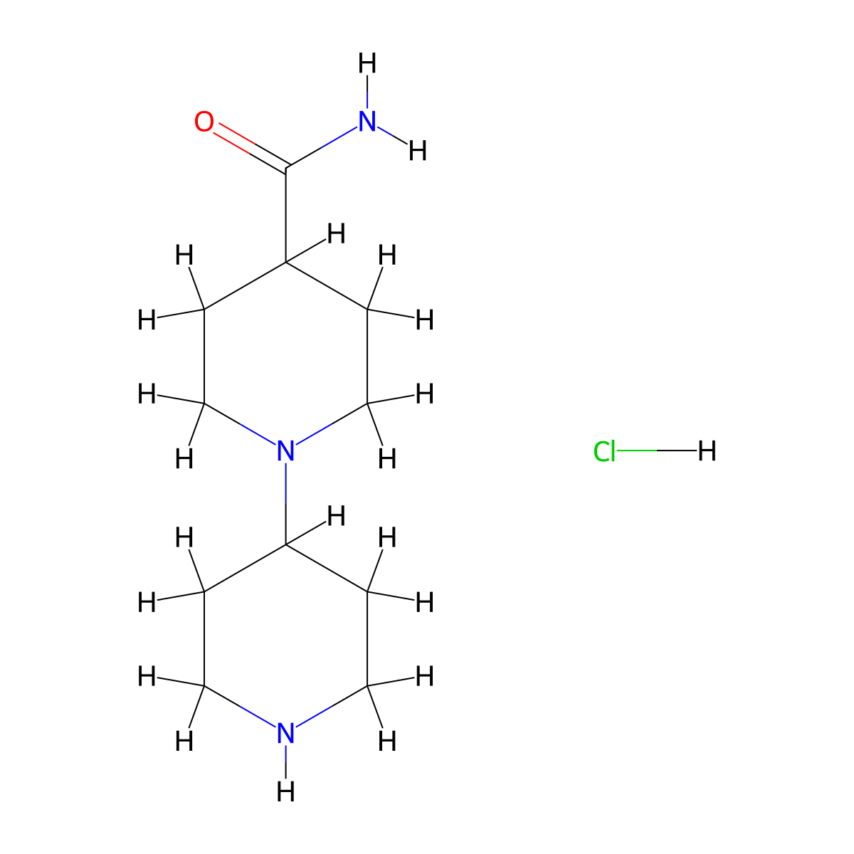 [1,4']Bipiperidinyl-4-carboxylic acid amide hydrochloride molecular structure, CAS 1229627-03-5