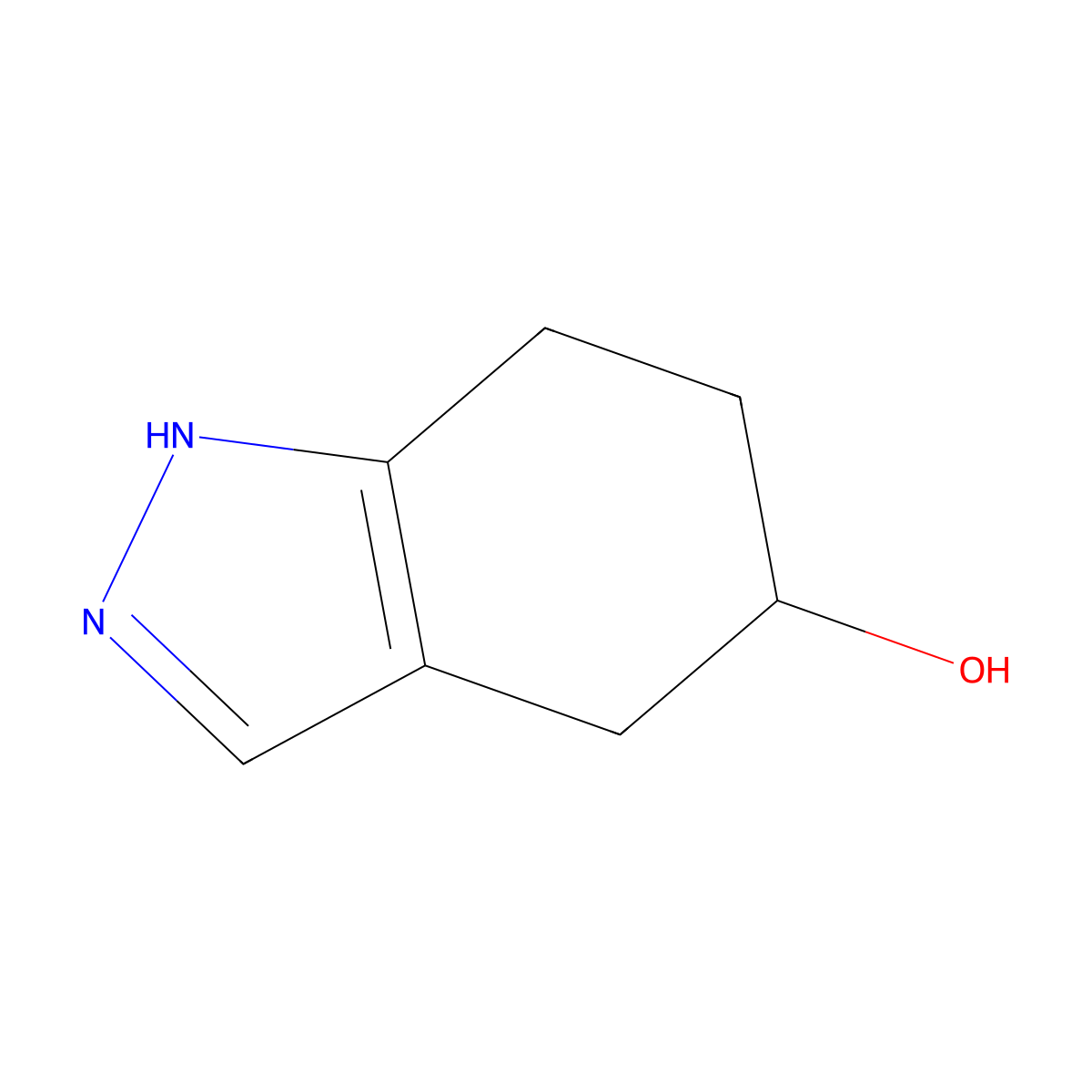 4,5,6,7-tetrahydro-1H-indazol-5-ol molecular structure, CAS 1229627-10-4
