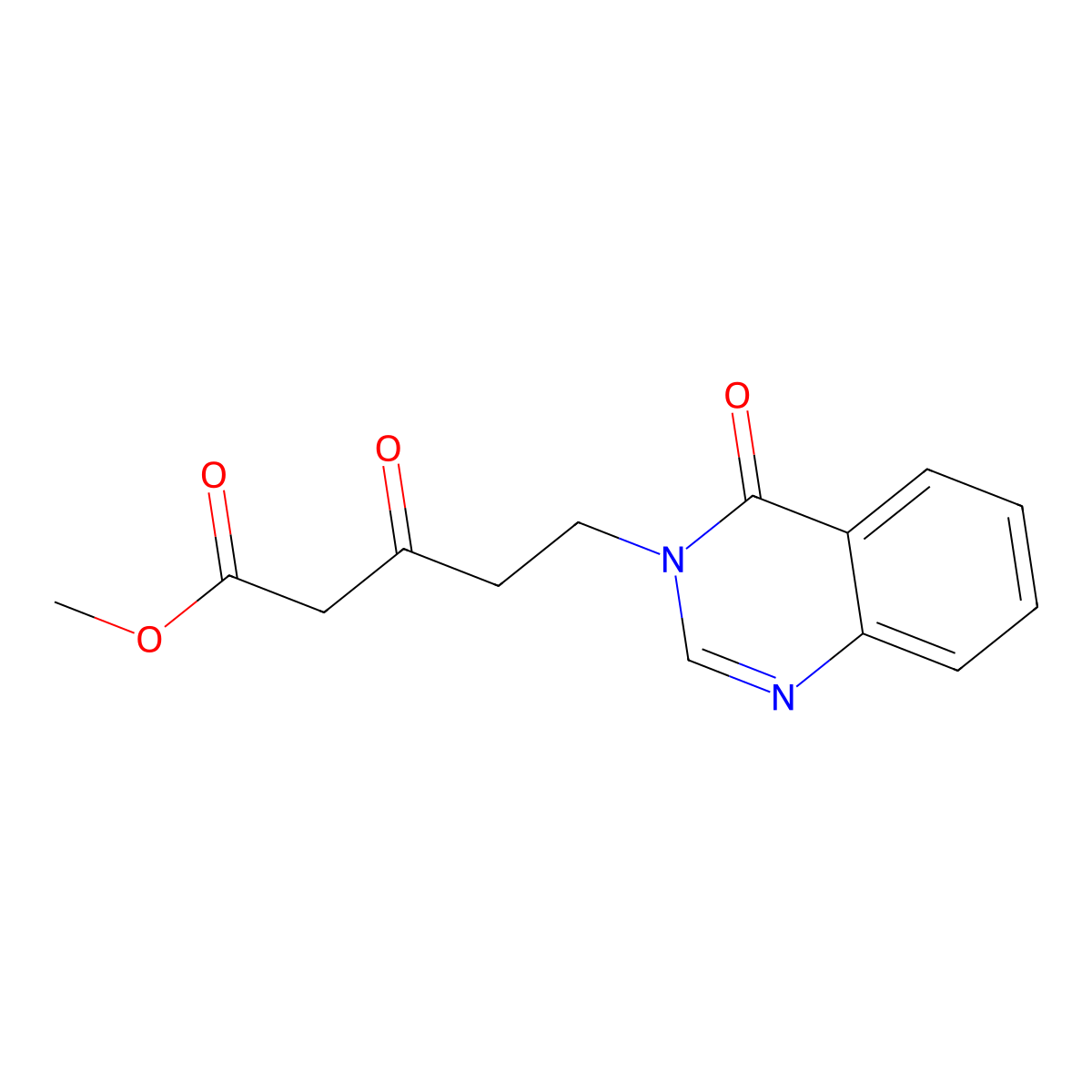 Methyl 3-oxo-5-(4-oxoquinazolin-3(4H)-yl)pentanoate molecular structure, CAS 1229627-28-4