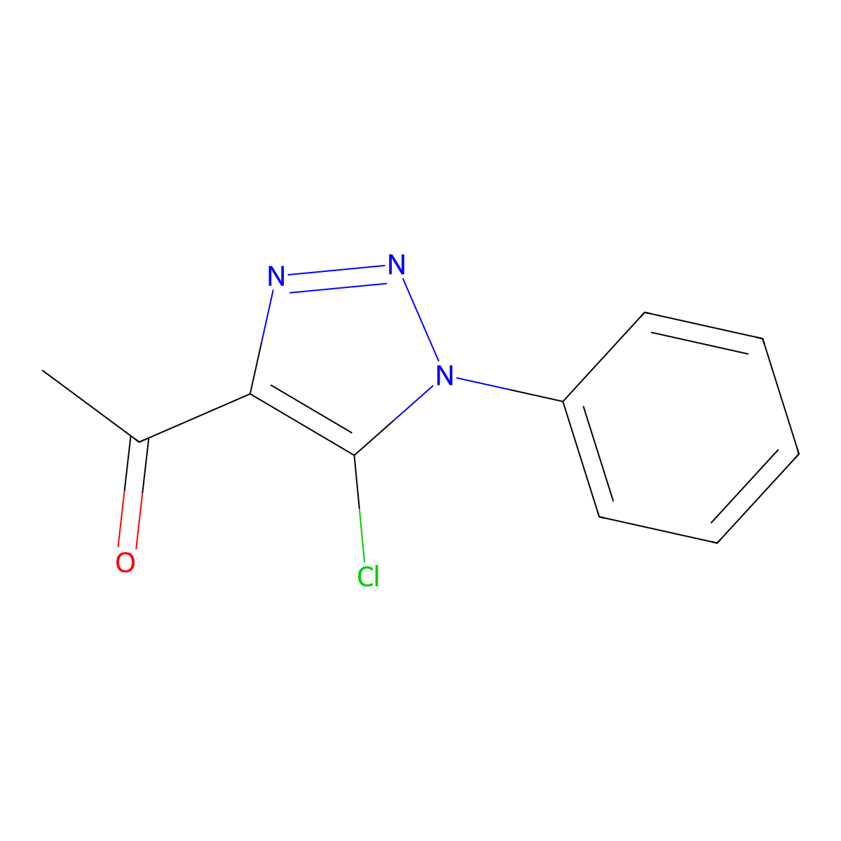 1-(5-Chloro-1-phenyl-1H-1,2,3-triazol-4-yl)ethanone molecular structure, CAS 1229627-36-4
