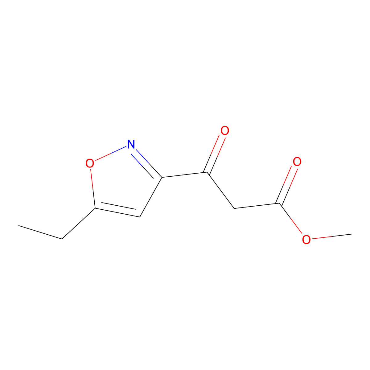 3-(5-Ethyl-isoxazol-3-yl)-3-oxo-propionic acid methyl ester molecular structure, CAS 1229627-42-2