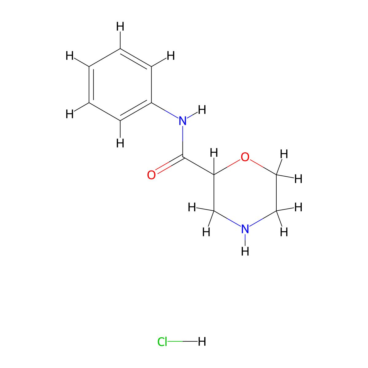 N-phenylmorpholine-2-carboxamide hydrochloride molecular structure, CAS 1229627-52-4