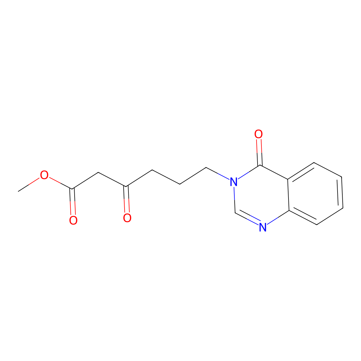 3-Oxo-6-(4-oxo-4H-quinazolin-3-yl)-hexanoic acid methyl ester molecular structure, CAS 1229627-53-5