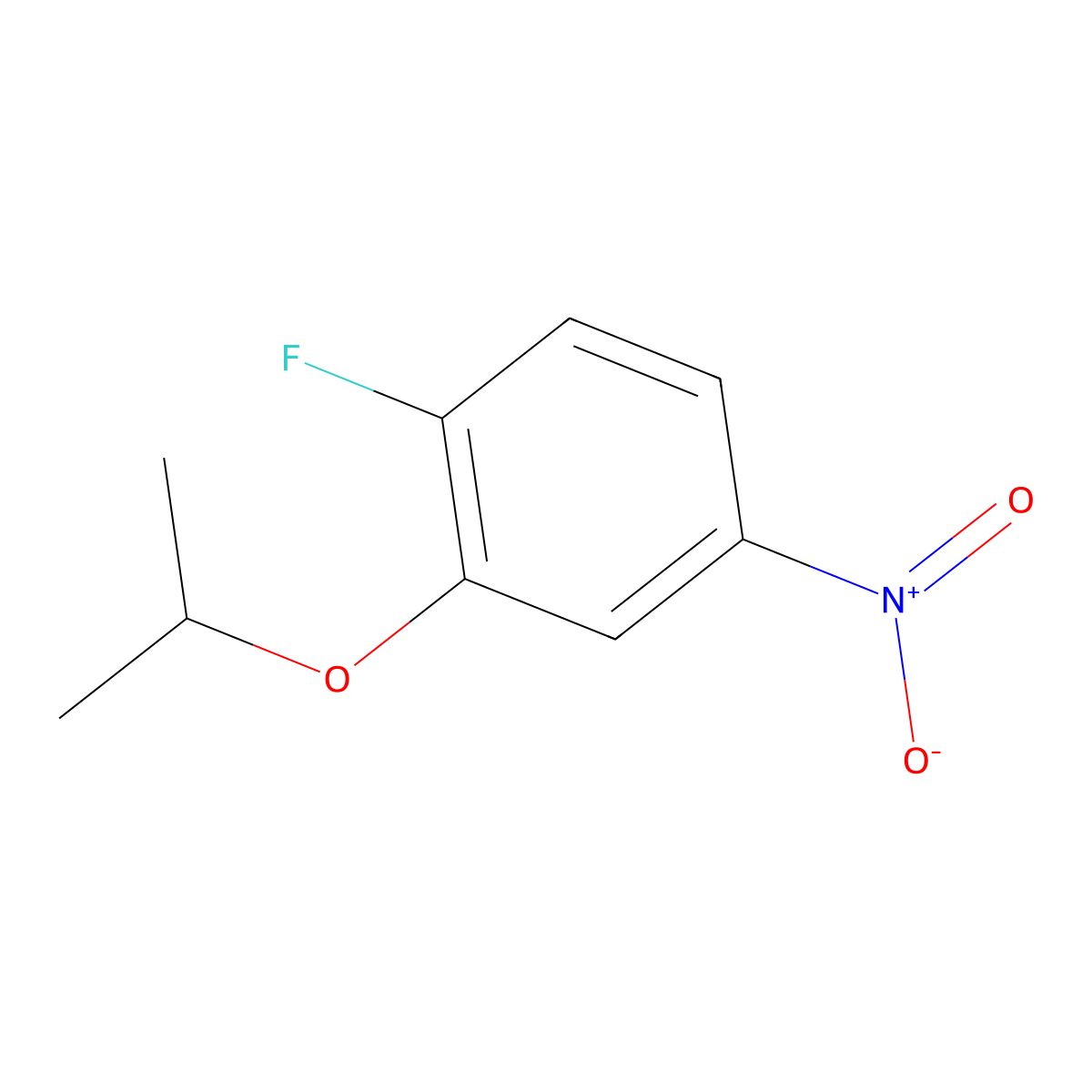 1-Fluoro-2-isopropoxy-4-nitrobenzene molecular structure, CAS 1229647-66-8