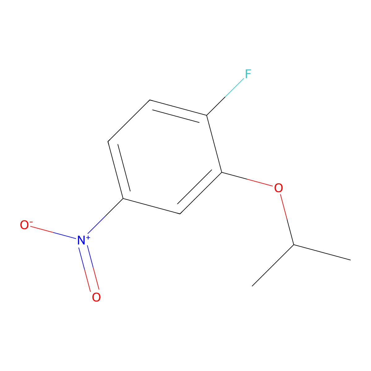 1-Fluoro-2-isopropoxy-4-nitrobenzene molecular structure, CAS 1229647-66-8