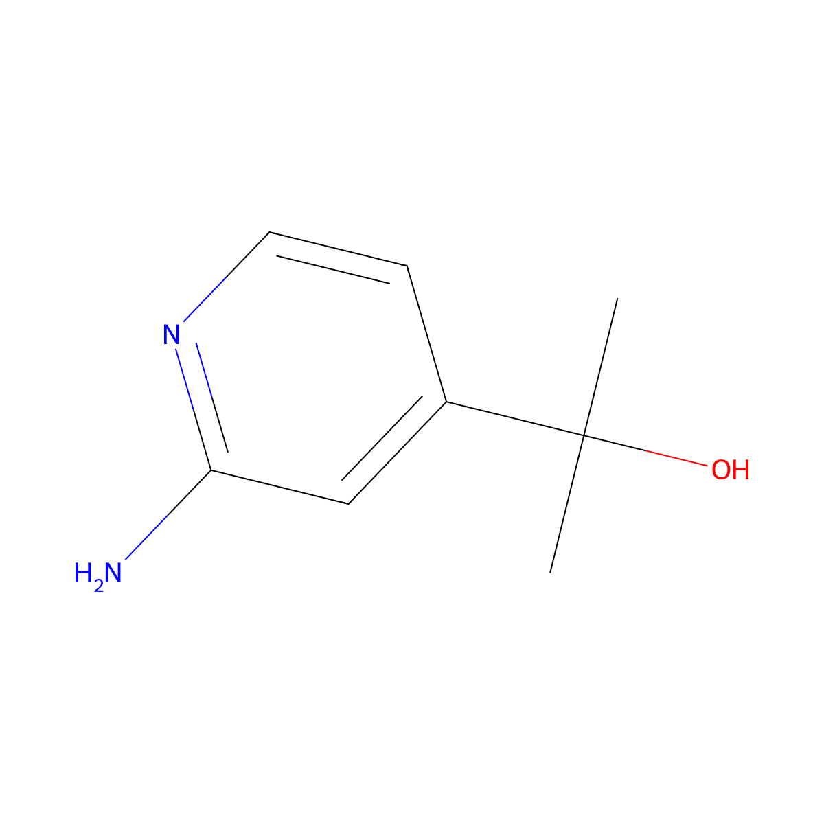 2-(2-Aminopyridin-4-yl)propan-2-ol molecular structure, CAS 1229649-59-5