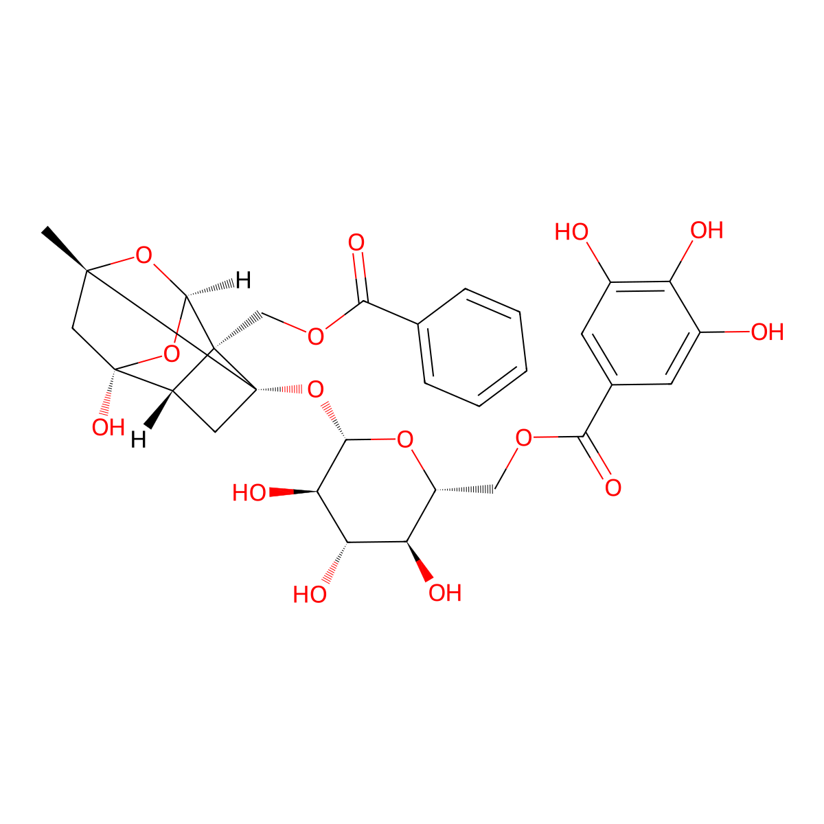 Galloylpaeoniflorin molecular structure, CAS 122965-41-7