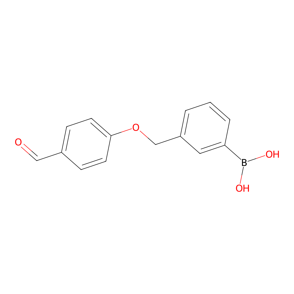 3-((4-Formylphenoxy)methyl)phenylboronic acid molecular structure, CAS 1229652-27-0