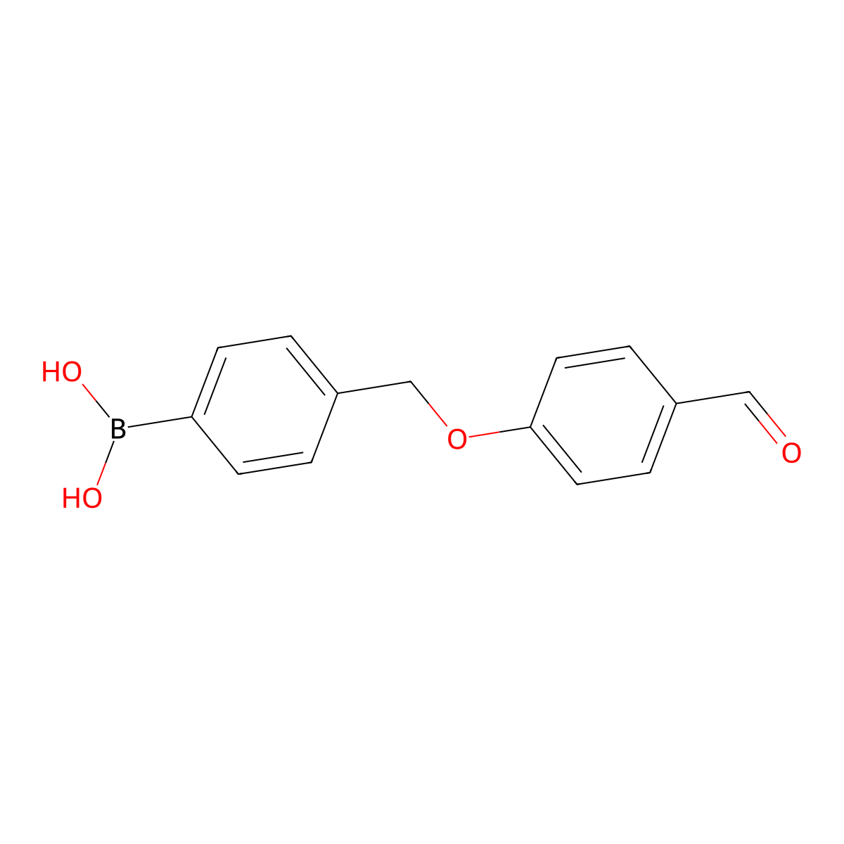 4-(4-Formylphenoxy)methylphenylboronic acid molecular structure, CAS 1229652-28-1