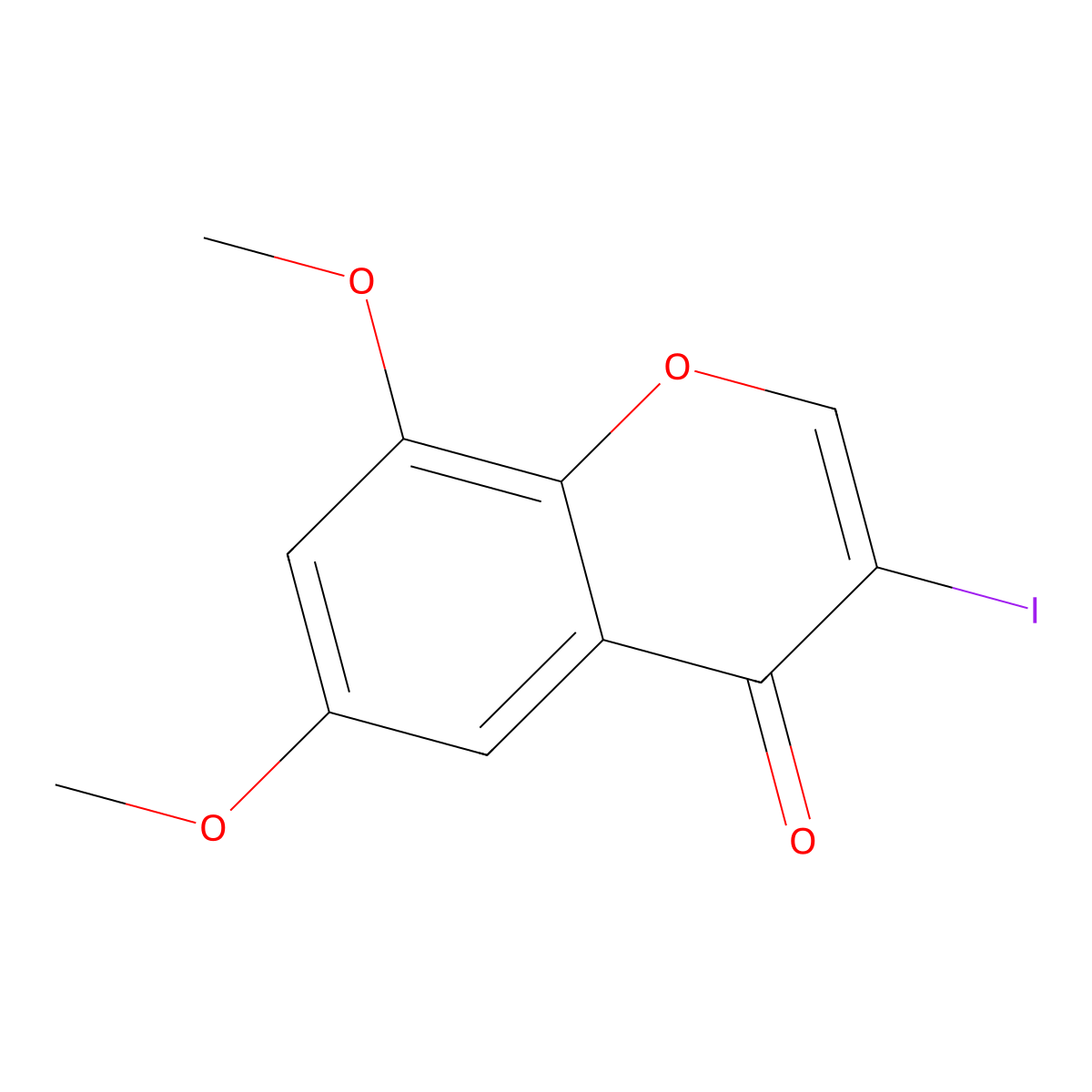 3-iodo-6,8-dimethoxy-4H-chromen-4-one molecular structure, CAS 1229653-15-9