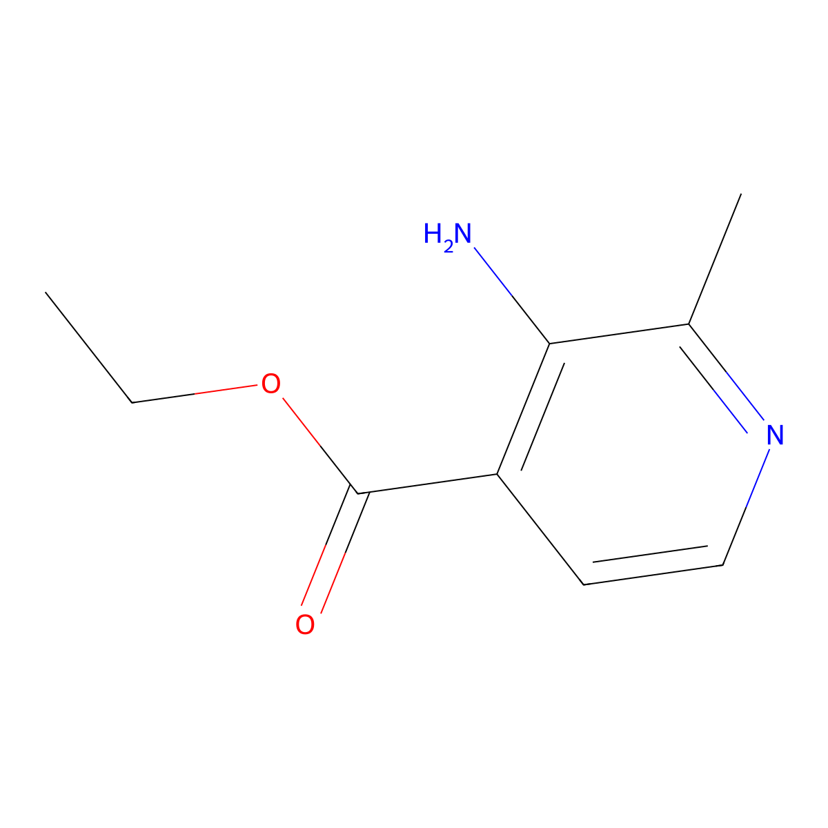 Ethyl 3-amino-2-methylpyridine-4-carboxylate molecular structure, CAS 122970-16-5