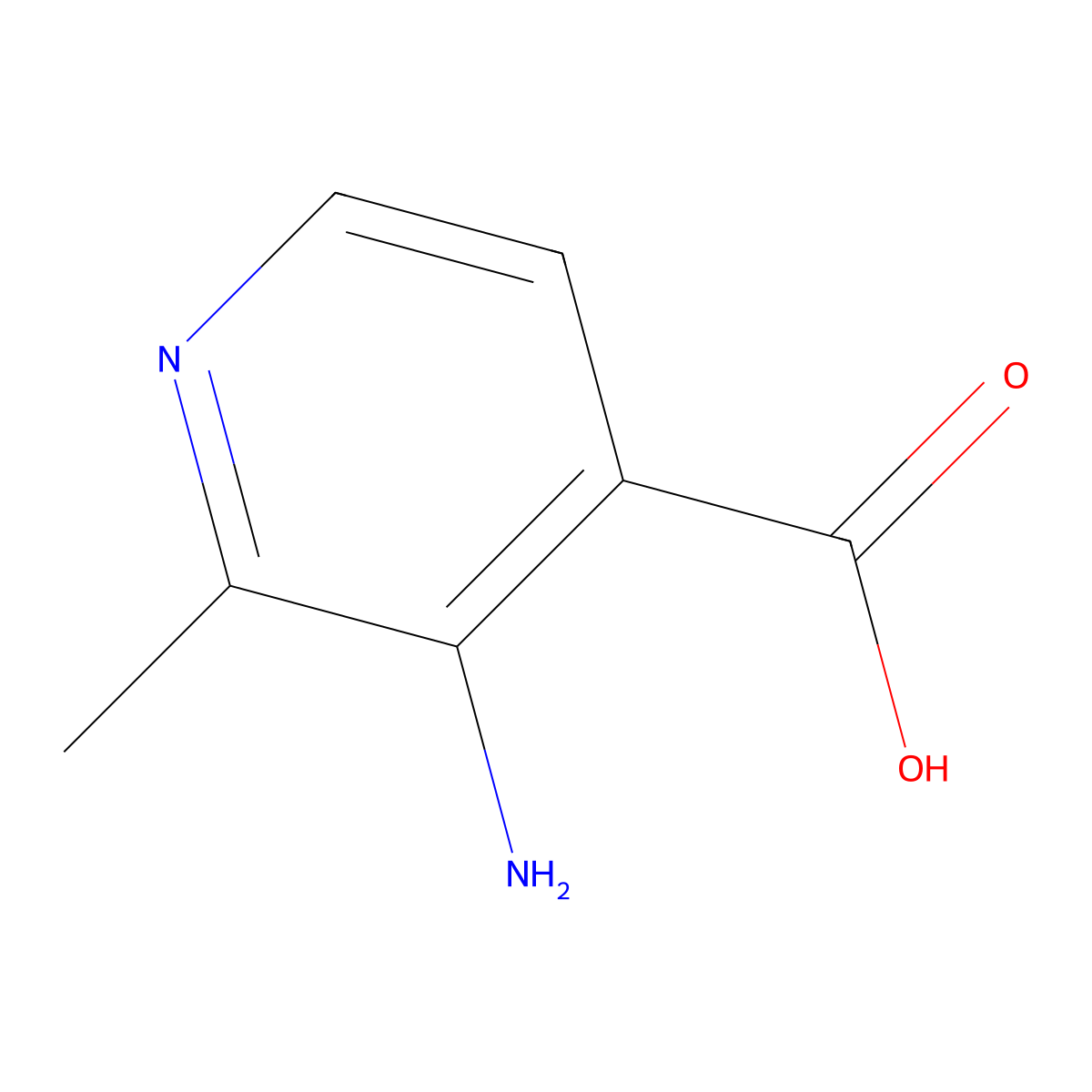 3-Amino-2-methylpyridine-4-carboxylic acid molecular structure, CAS 122970-17-6