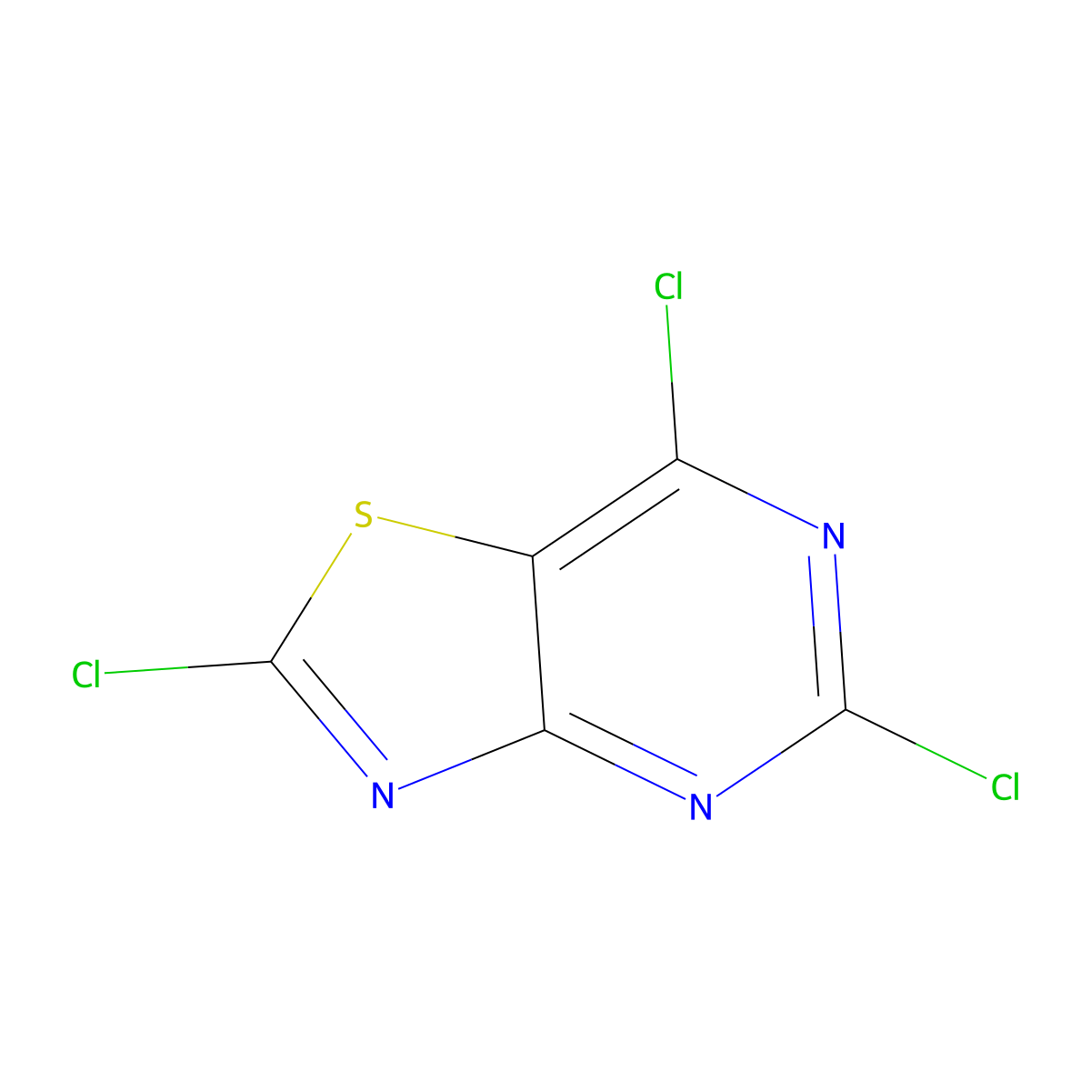 2,5,7-Trichlorothiazolo[4,5-d]pyrimidine molecular structure, CAS 122970-50-7