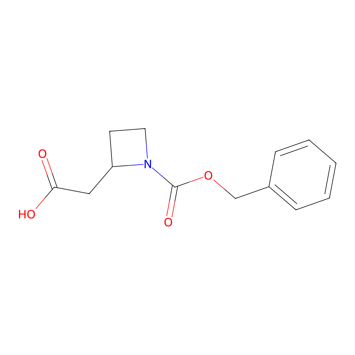 2-{1-[(Benzyloxy)carbonyl]azetidin-2-yl}acetic acid molecular structure, CAS 1229705-46-7