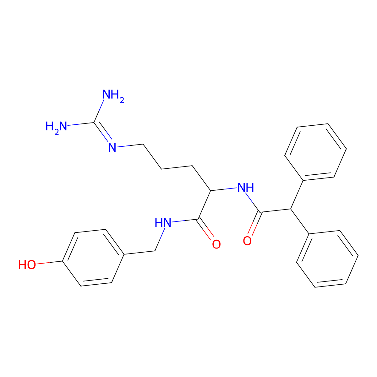 2-(2,2-Diphenylacetamido)-5-guanidino-N-(4-hydroxybenzyl)pentanamide molecular structure, CAS 1229731-58-1