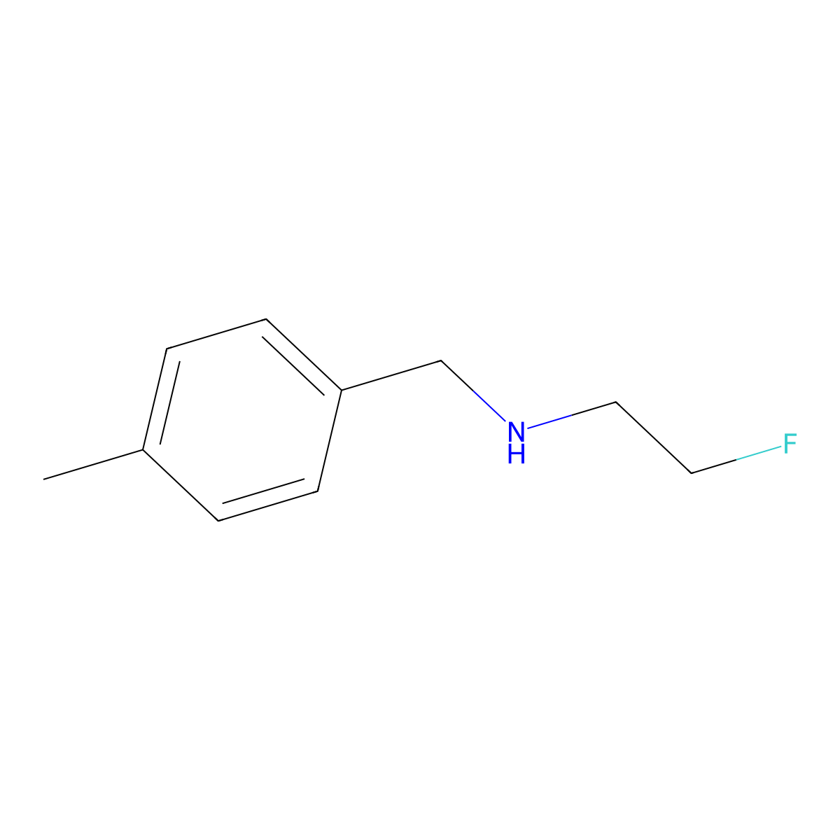 (2-Fluoroethyl)[(4-methylphenyl)methyl]amine molecular structure, CAS 122974-06-5