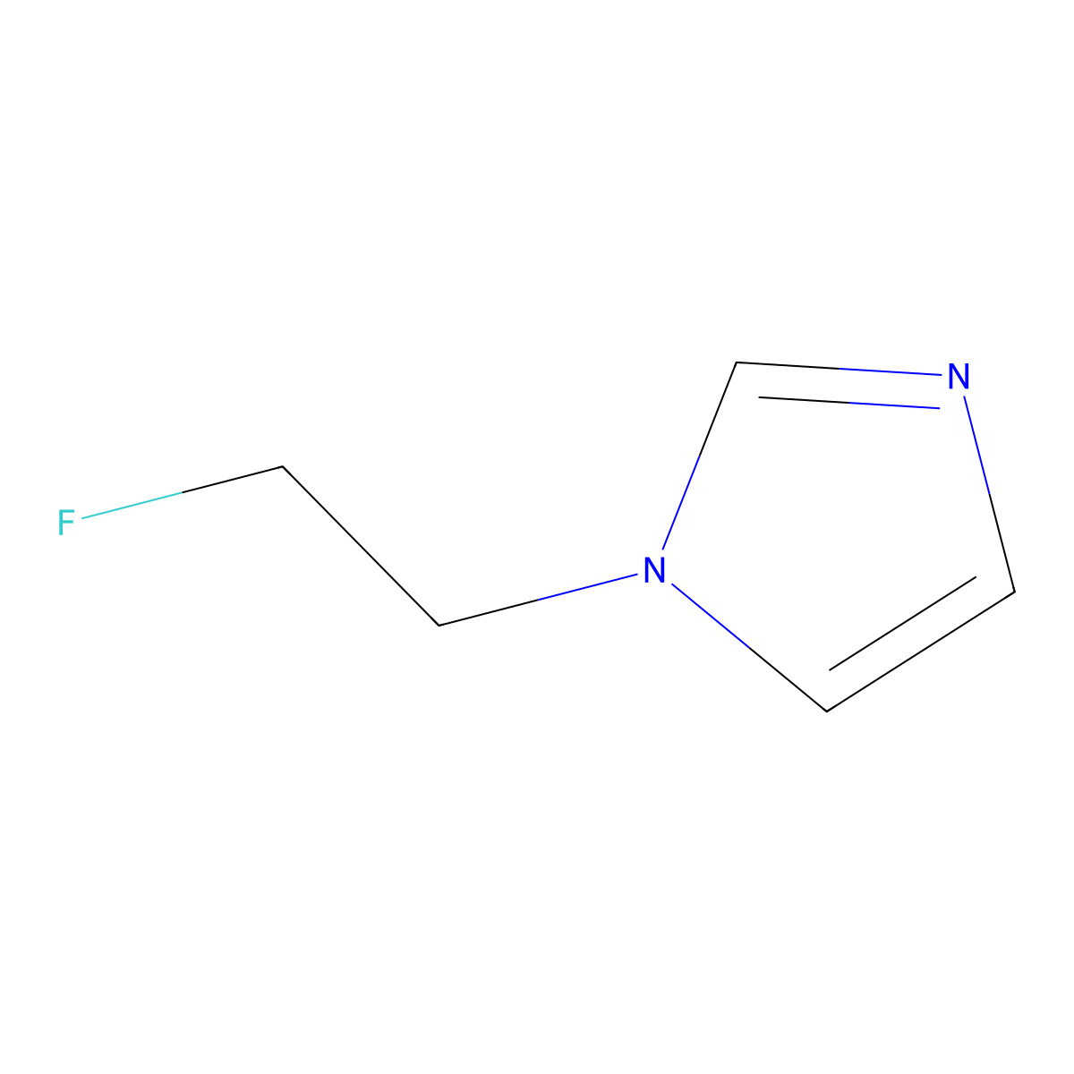 1-(2-fluoroethyl)-1H-imidazole molecular structure, CAS 122974-63-4