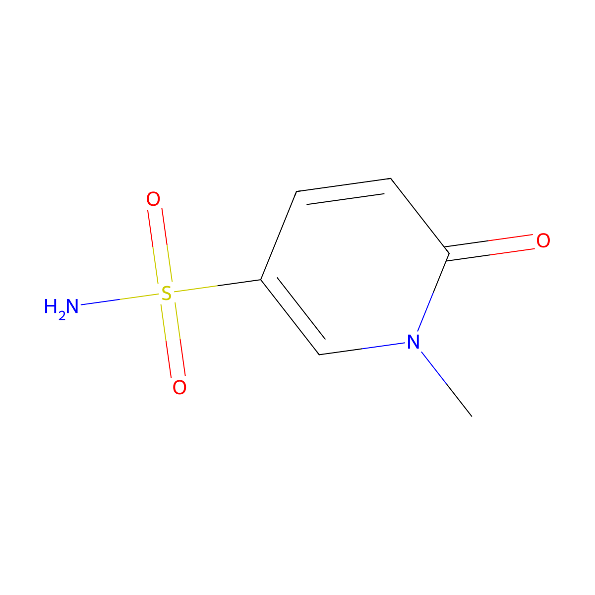 1-Methyl-6-oxo-1,6-dihydropyridine-3-sulfonamide molecular structure, CAS 1229746-52-4