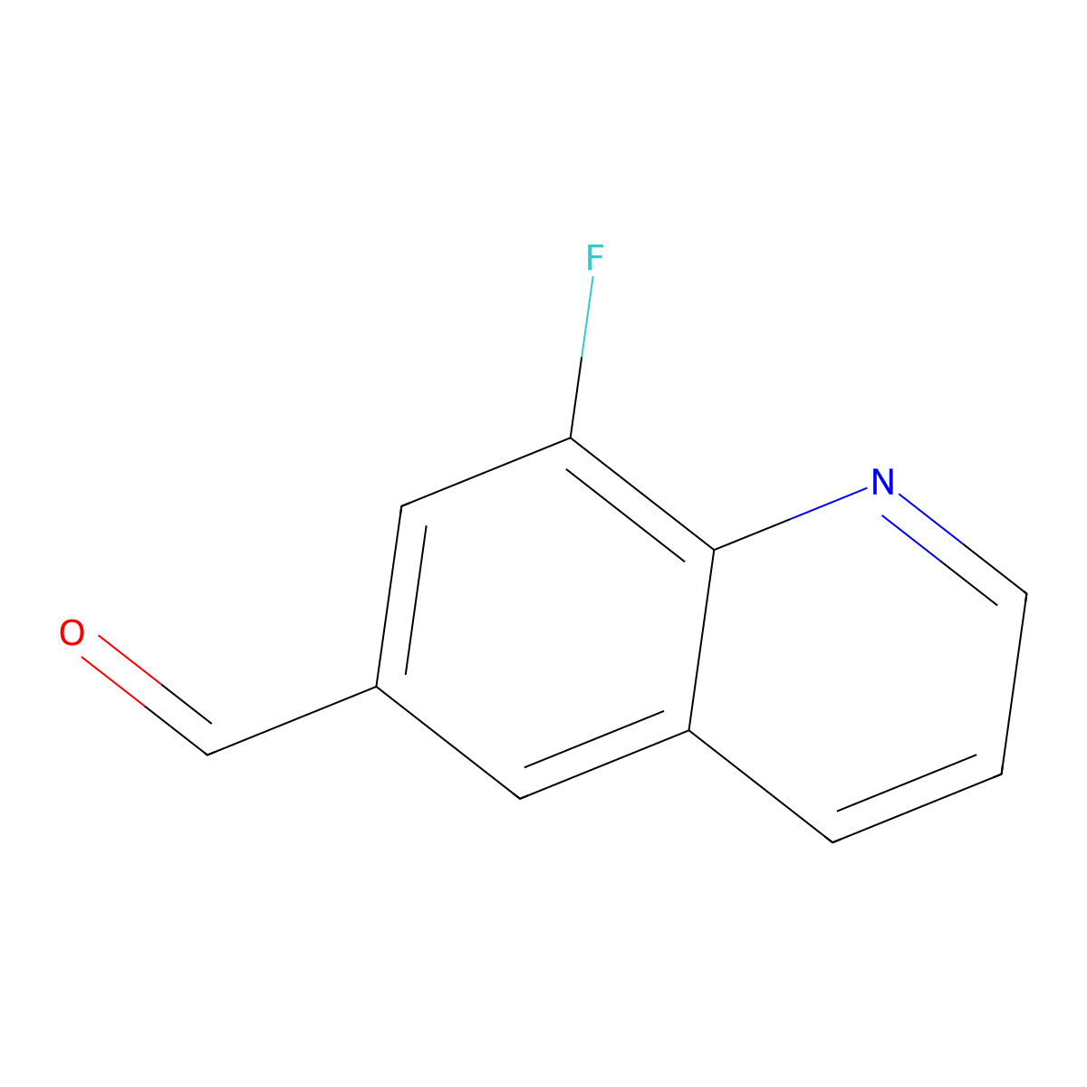 8-Fluoroquinoline-6-carbaldehyde molecular structure, CAS 1229795-42-9