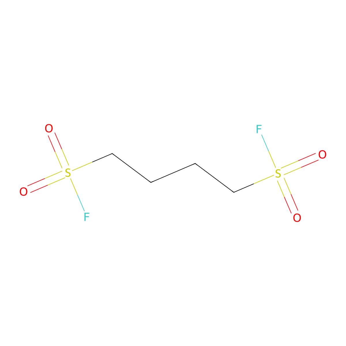 Butane-1,4-disulfonyl difluoride molecular structure, CAS 122983-41-9