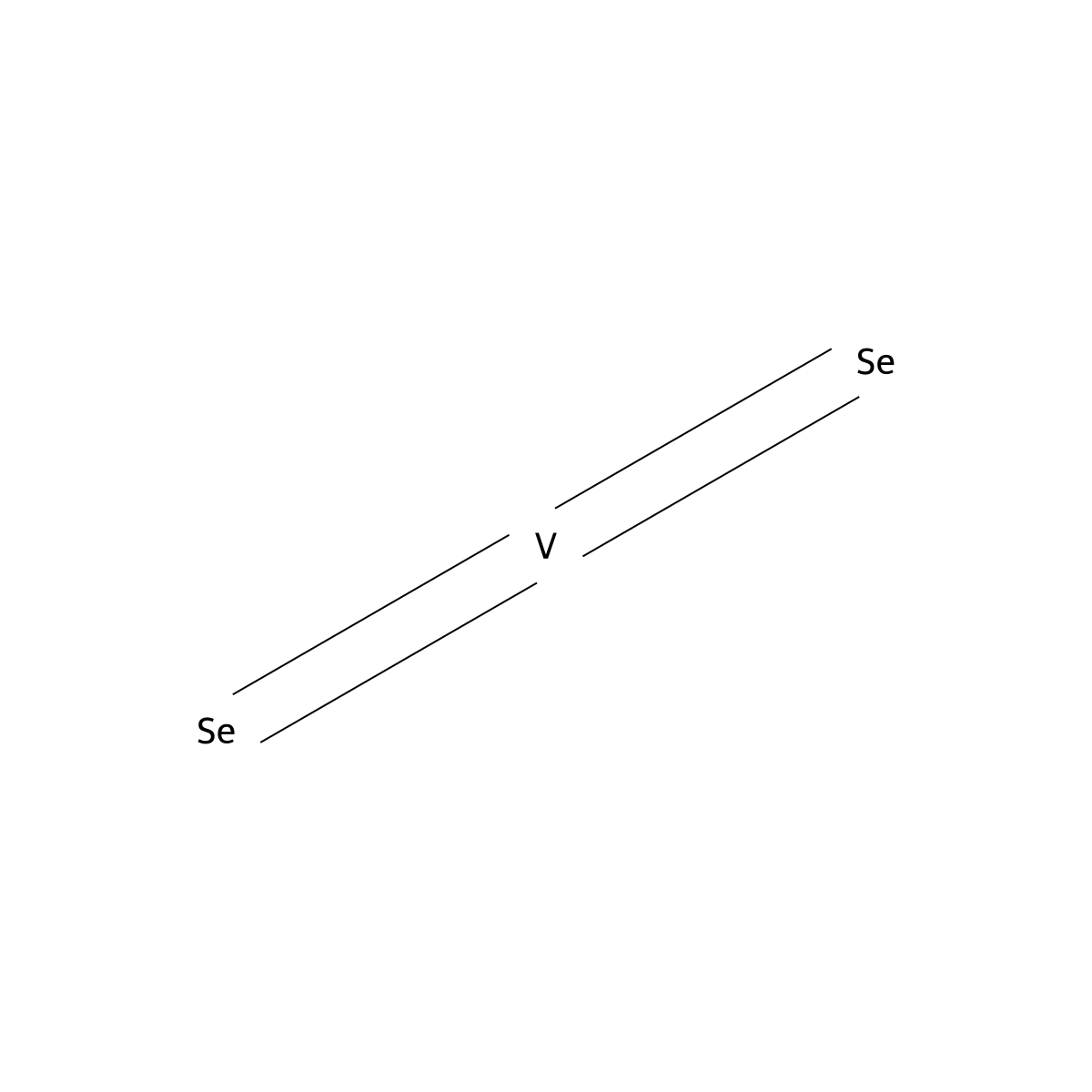 Vanadium selenide (VSe2) molecular structure, CAS 12299-51-3