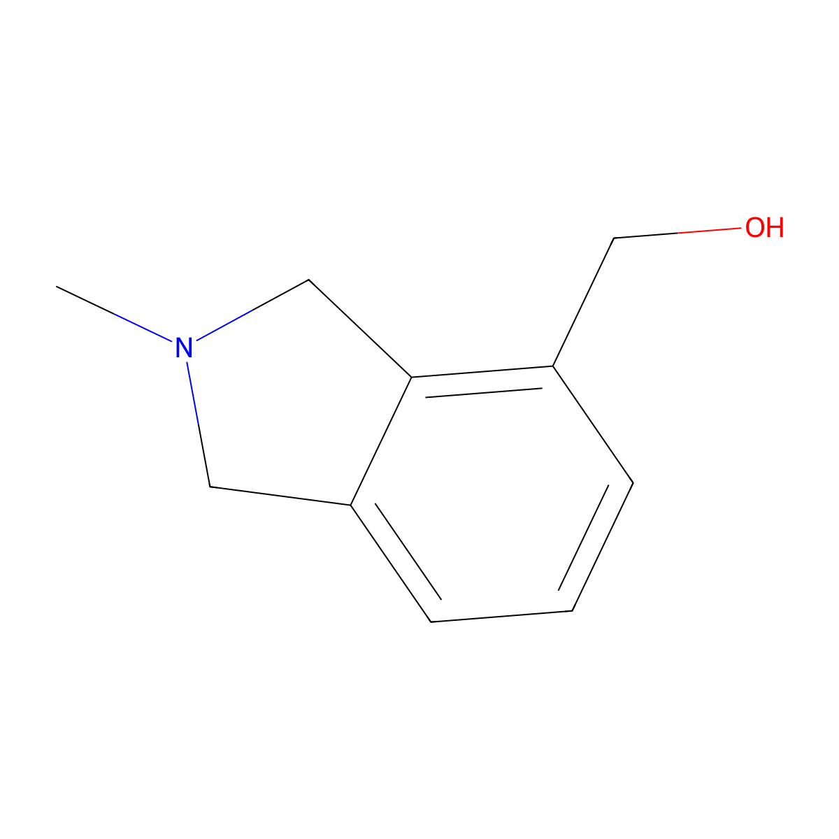 2,3-Dihydro-2-methyl-1H-isoindole-4-methanol molecular structure, CAS 122993-63-9