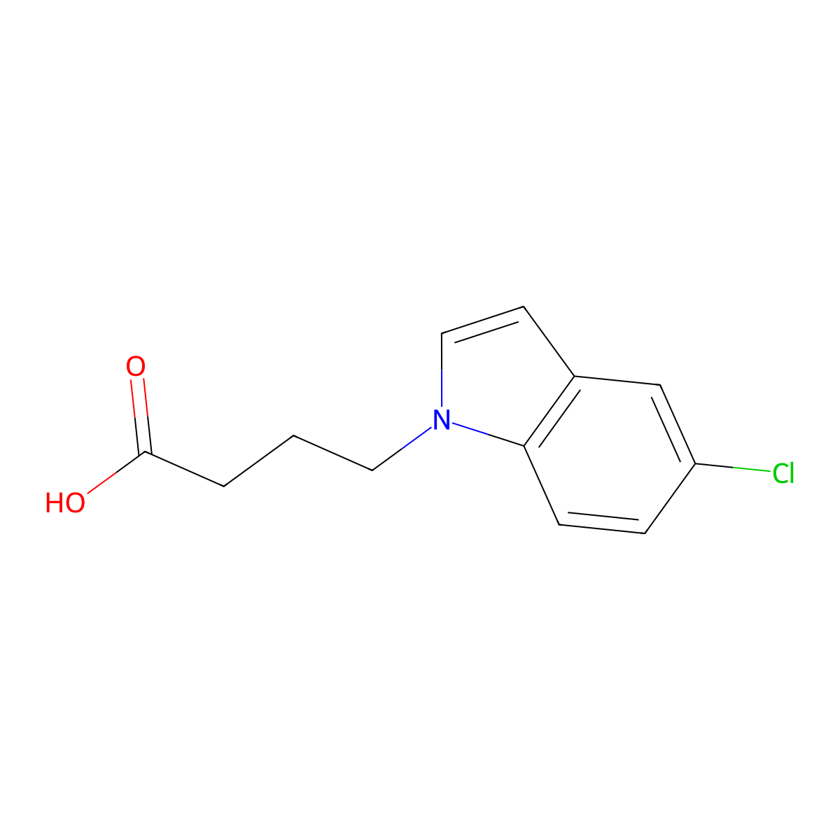 4-(5-chloro-1H-indol-1-yl)butanoic acid molecular structure, CAS 1229953-32-5