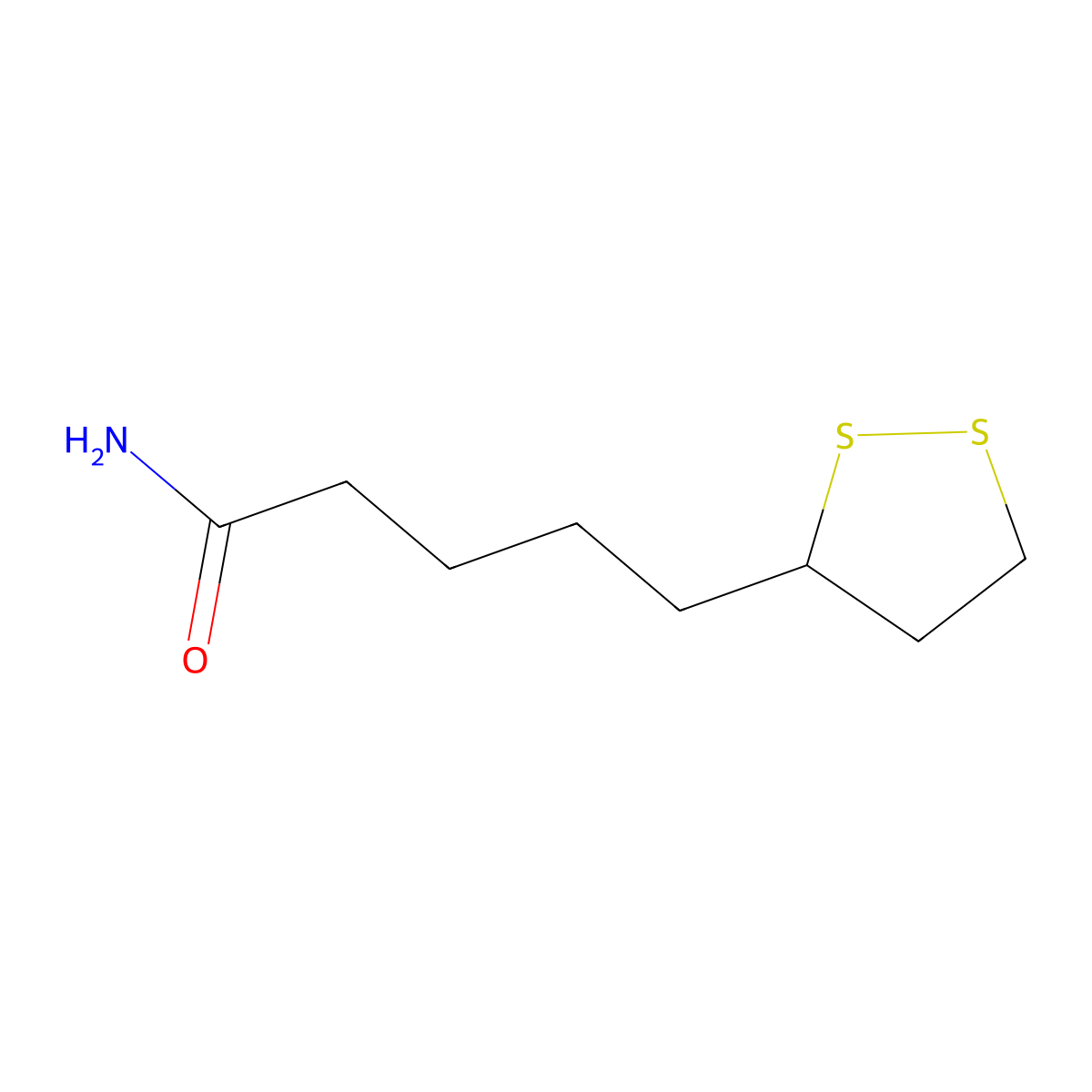(R)-lipoamide molecular structure, CAS 122999-10-4