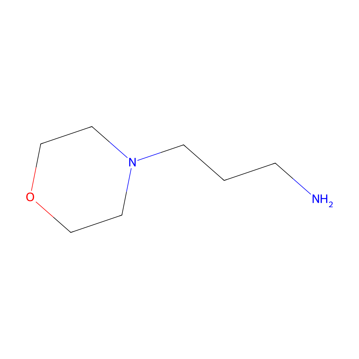 N-(3-Aminopropyl)morpholine molecular structure, CAS 123-00-2
