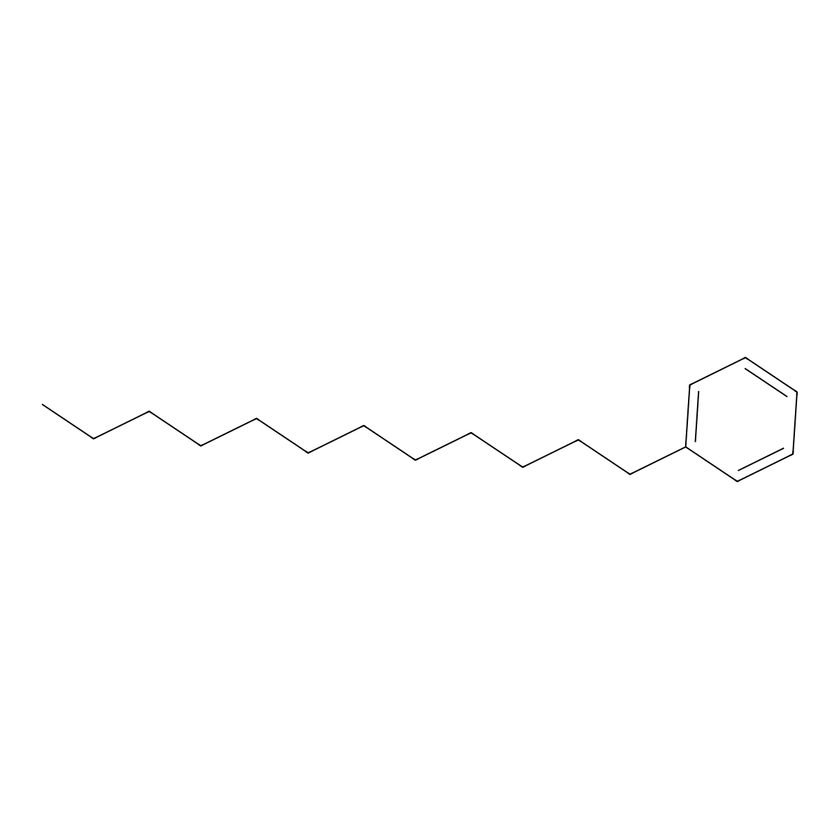 Dodecylbenzene molecular structure, CAS 123-01-3