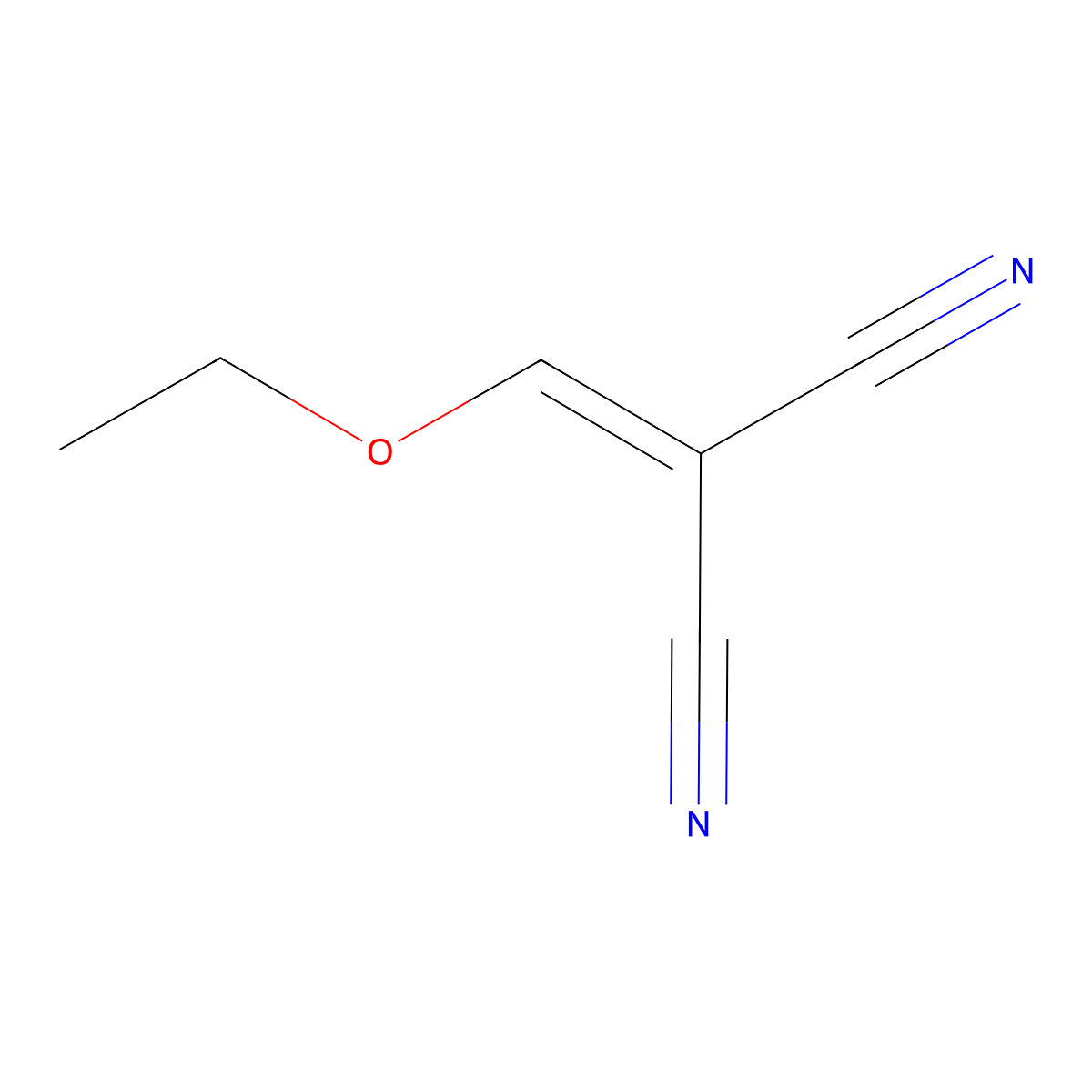 2-(Ethoxymethylene)propanedinitrile molecular structure, CAS 123-06-8