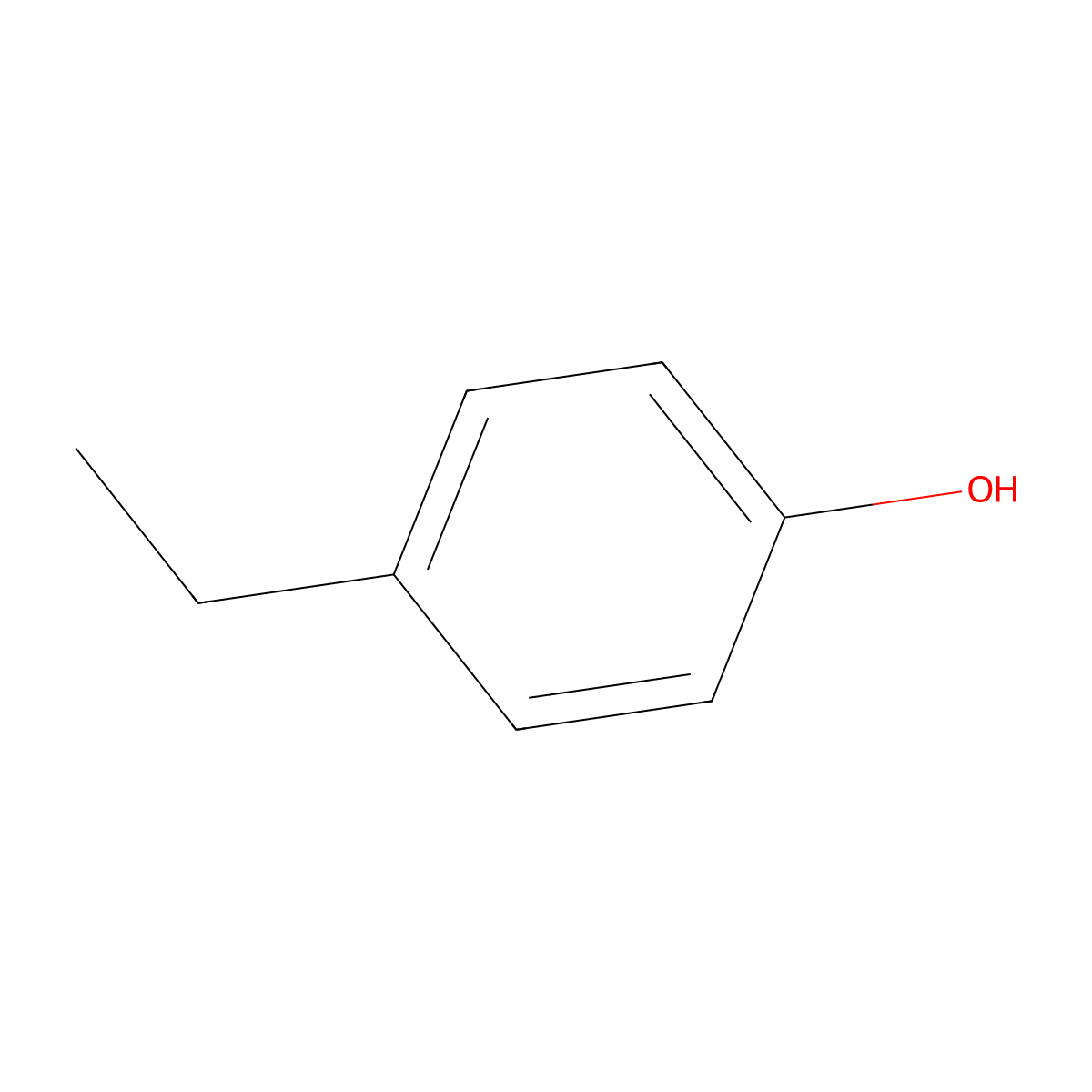 4-Ethylphenol molecular structure, CAS 123-07-9