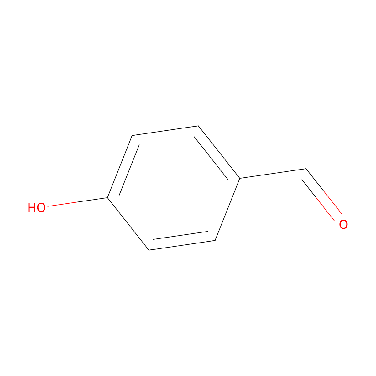 4-Hydroxybenzaldehyde molecular structure, CAS 123-08-0