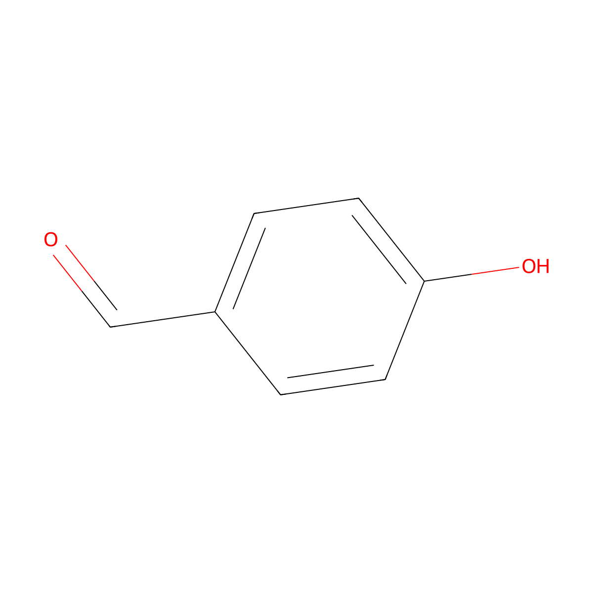 4-Hydroxybenzaldehyde molecular structure, CAS 123-08-0