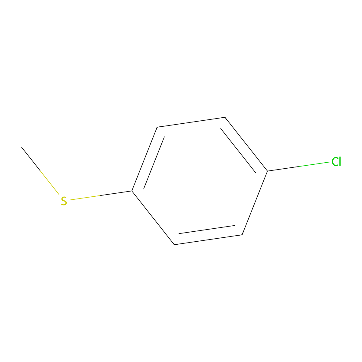 1-Chloro-4-(methylthio)benzene molecular structure, CAS 123-09-1