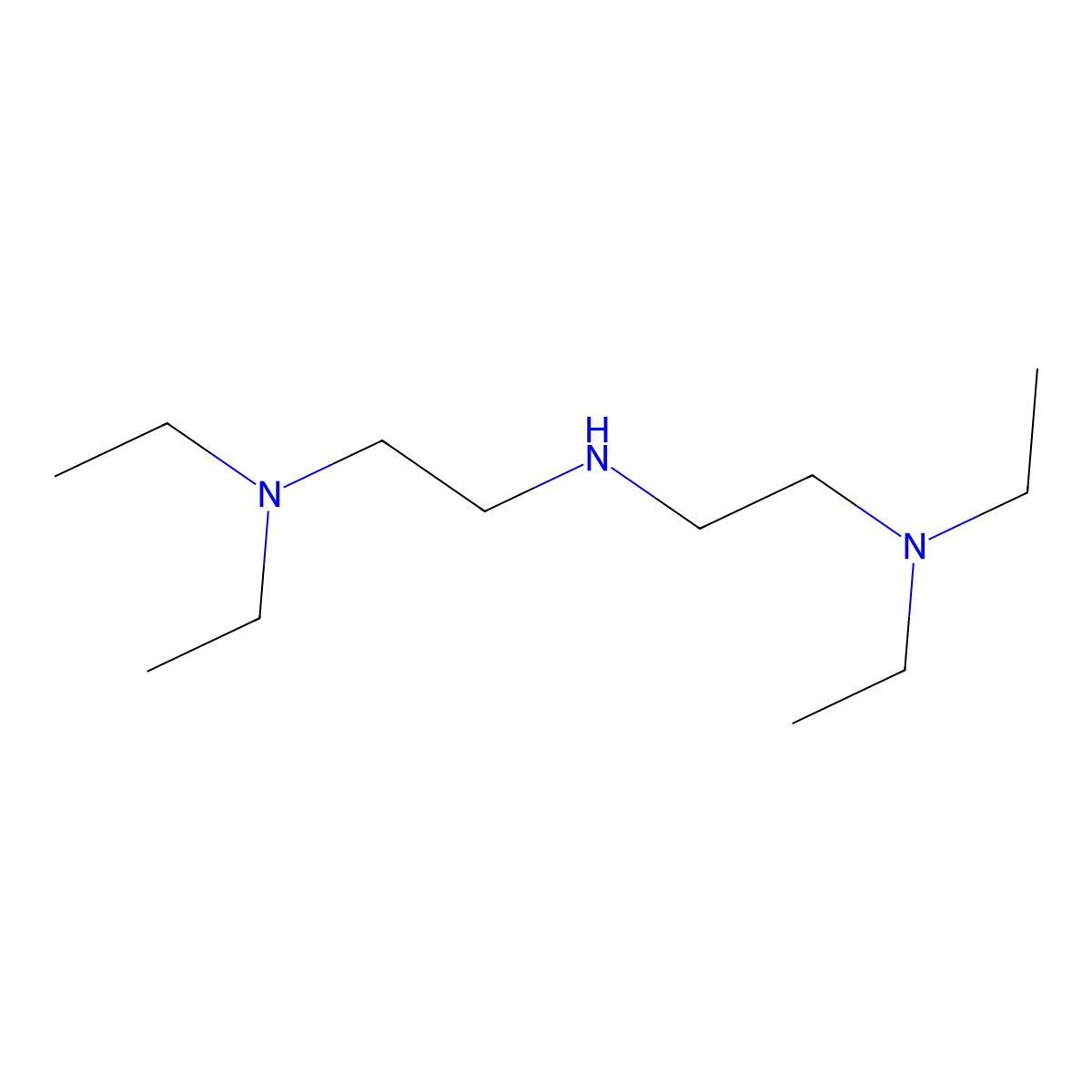 1,2-Ethanediamine, N2-[2-(diethylamino)ethyl]-N1,N1-diethyl- molecular structure, CAS 123-12-6