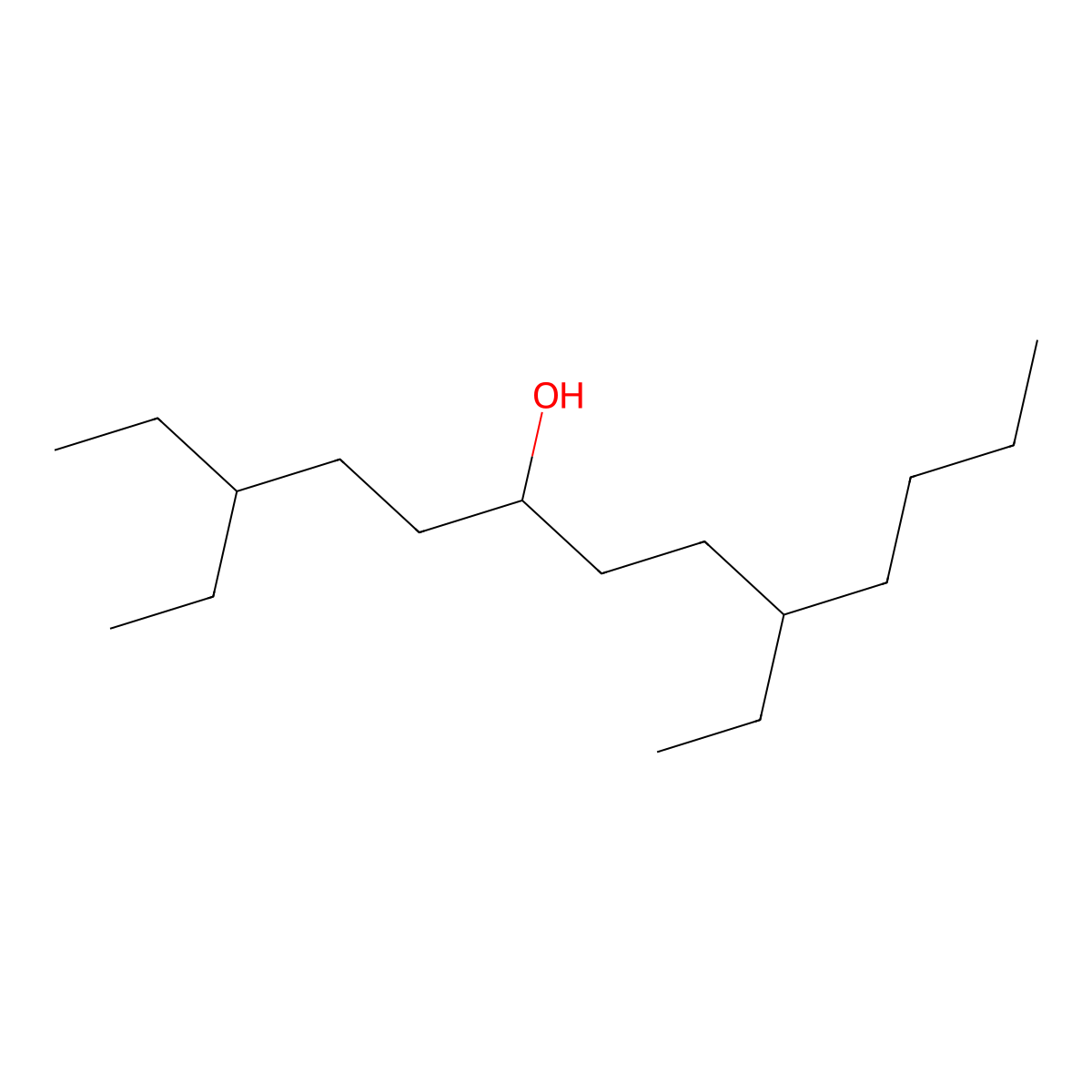 3,9-Diethyl-6-tridecanol molecular structure, CAS 123-24-0