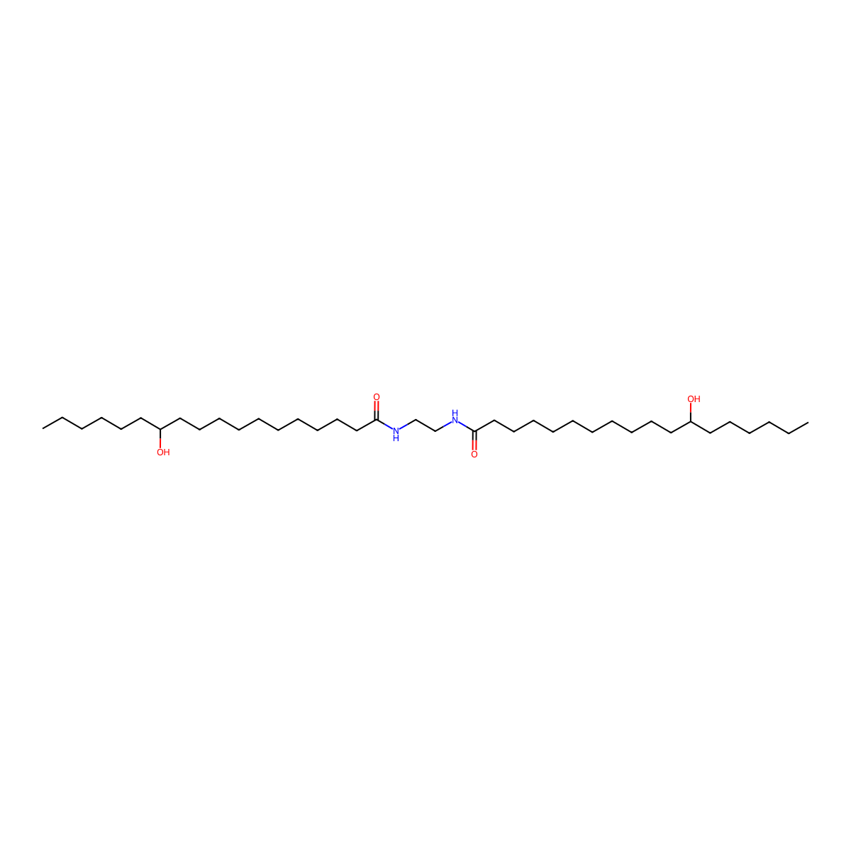 N,N'-Ethylenebis-12-hydroxystearamide molecular structure, CAS 123-26-2