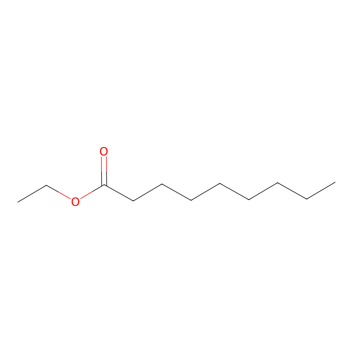 Ethyl Nonanoate molecular structure, CAS 123-29-5