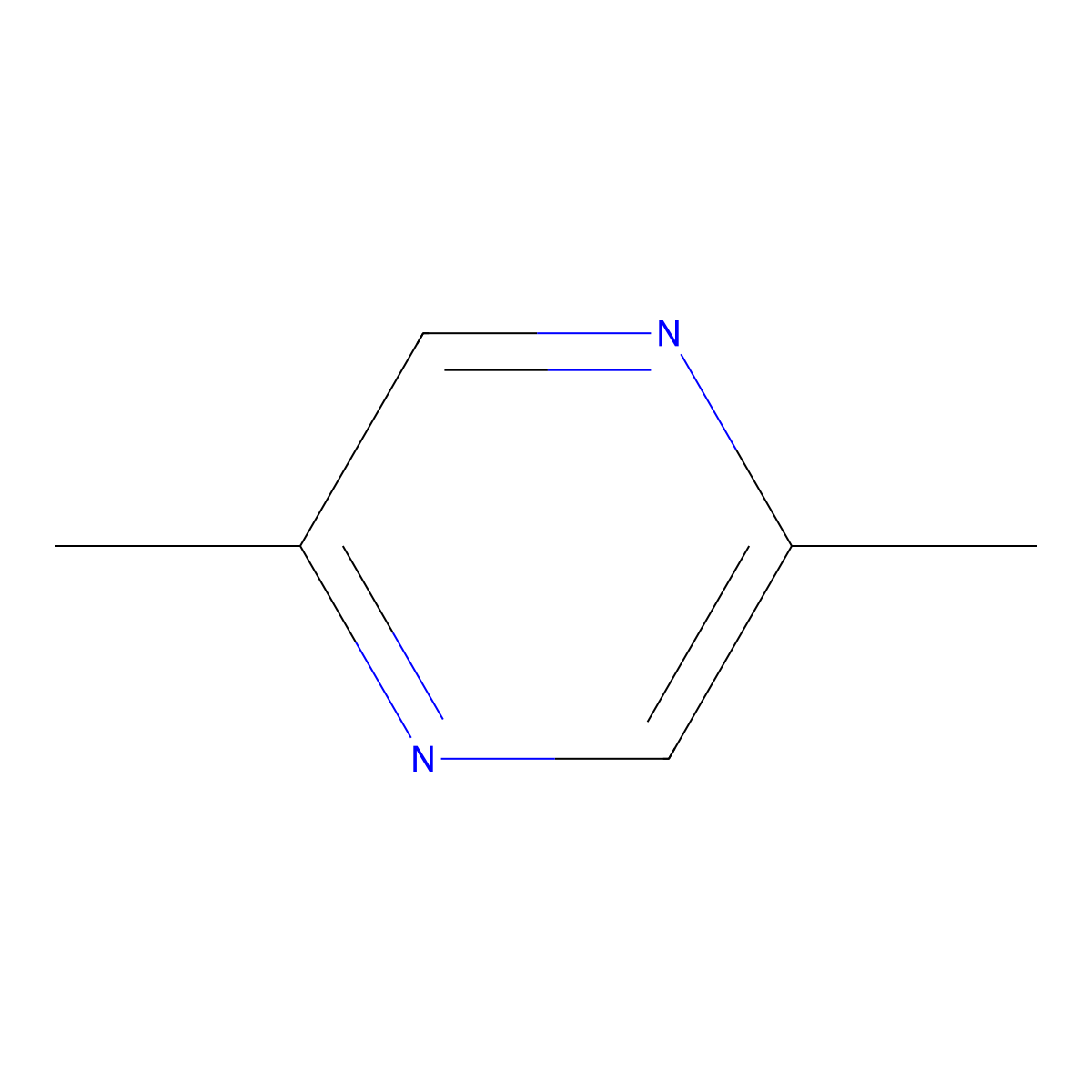 2,5-Dimethylpyrazine molecular structure, CAS 123-32-0