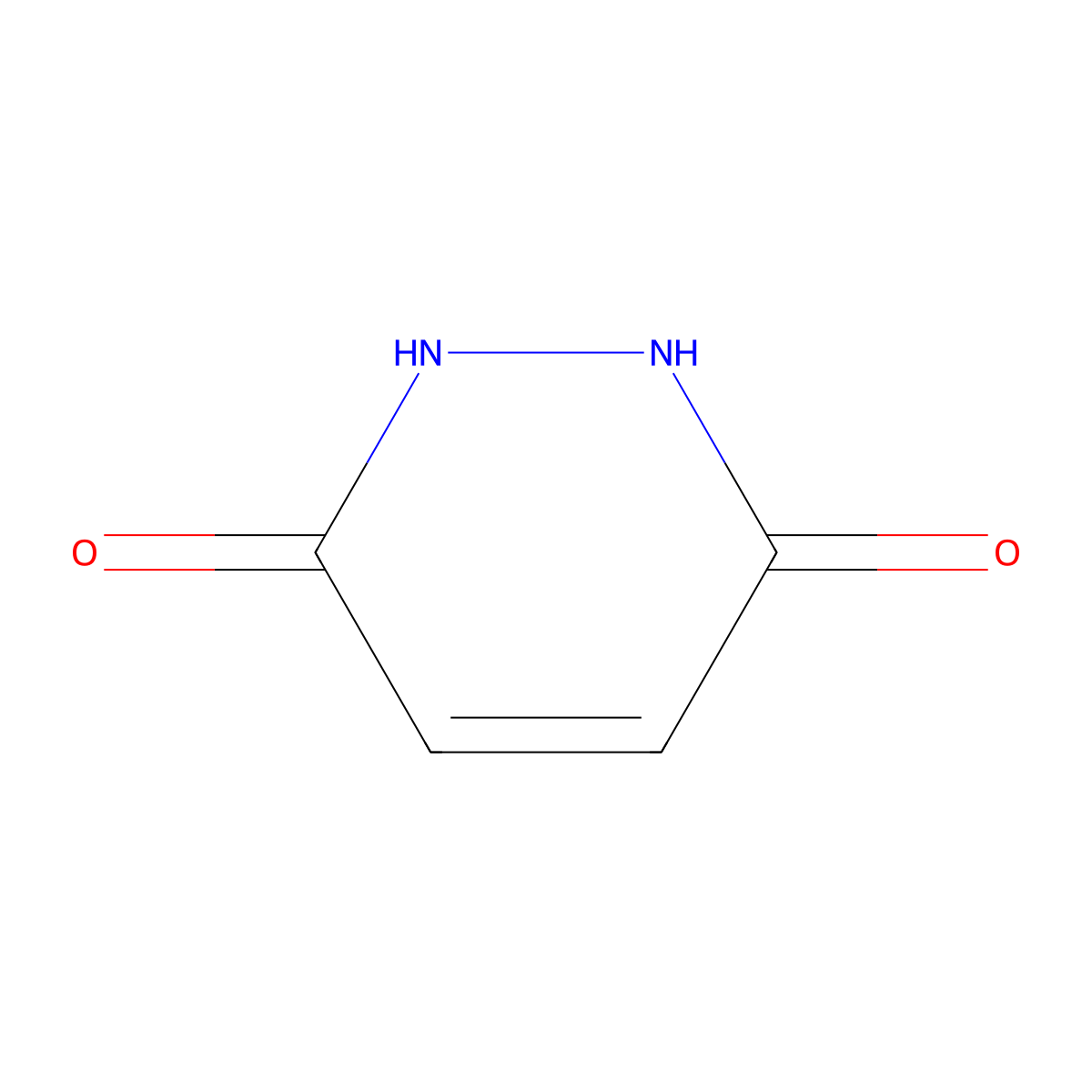 Maleic Hydrazide molecular structure, CAS 123-33-1