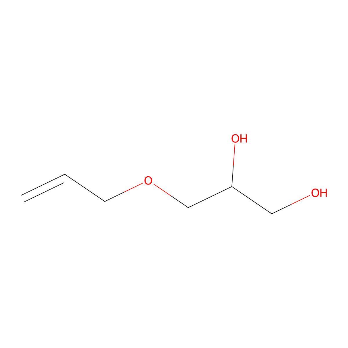 Glyceryl Allyl Ether molecular structure, CAS 123-34-2