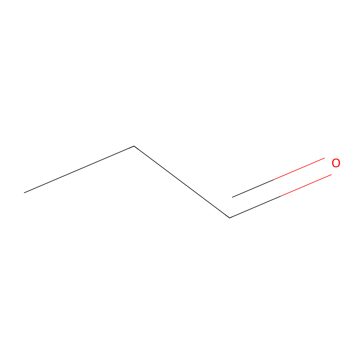 Propanal molecular structure, CAS 123-38-6