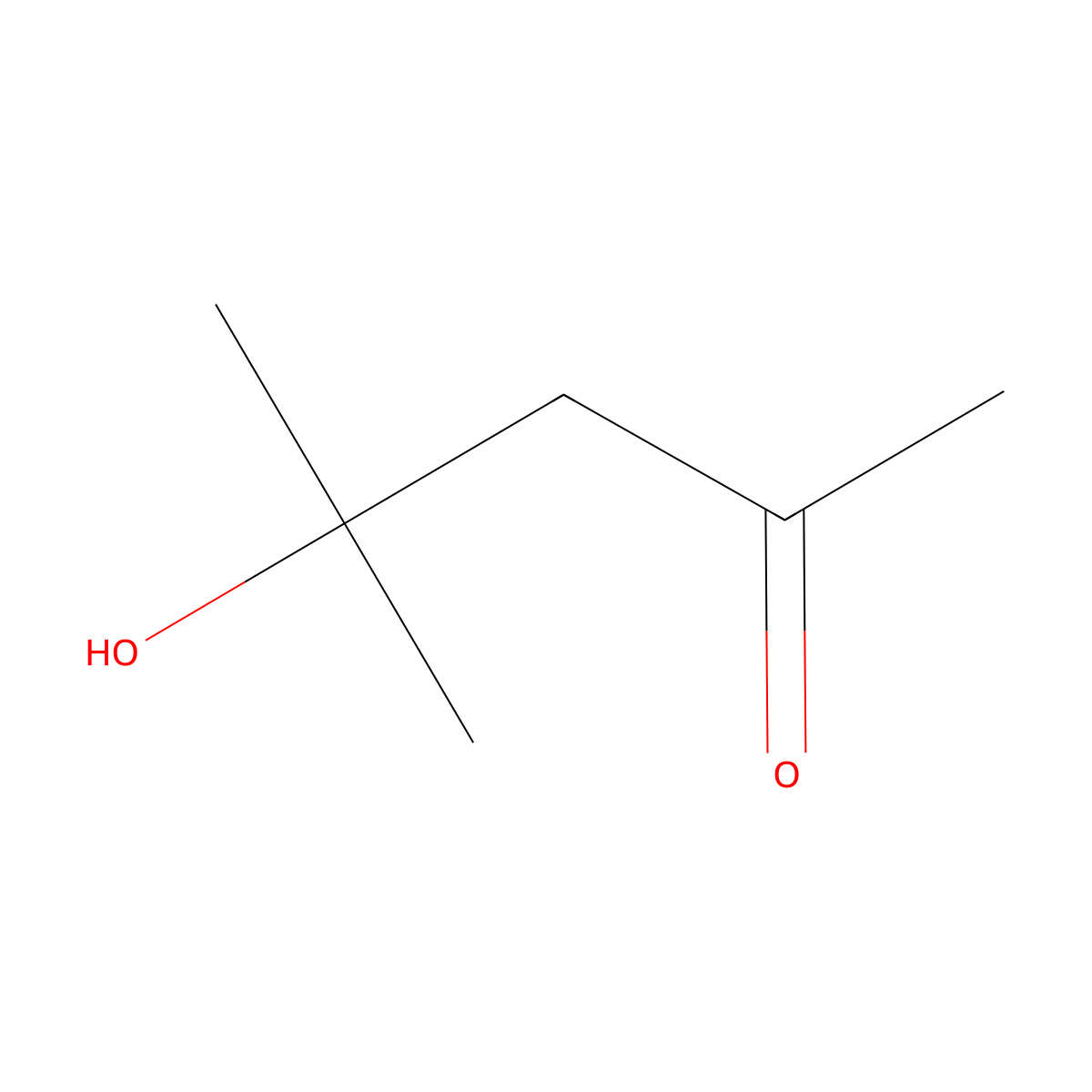Diacetone Alcohol molecular structure, CAS 123-42-2