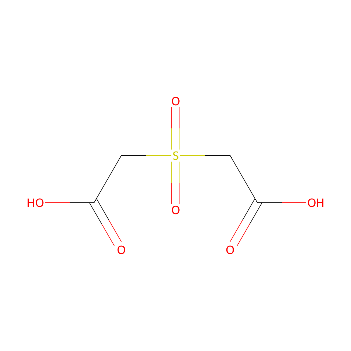 Sulfonyldiacetic acid molecular structure, CAS 123-45-5