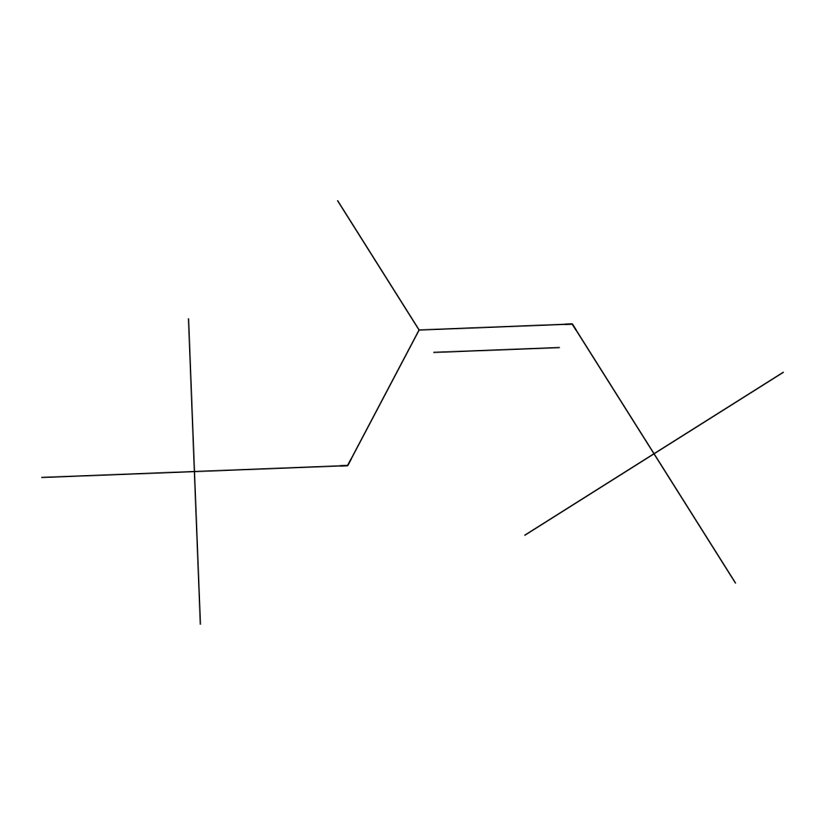 2,2,4,6,6-Pentamethyl-3-heptene molecular structure, CAS 123-48-8