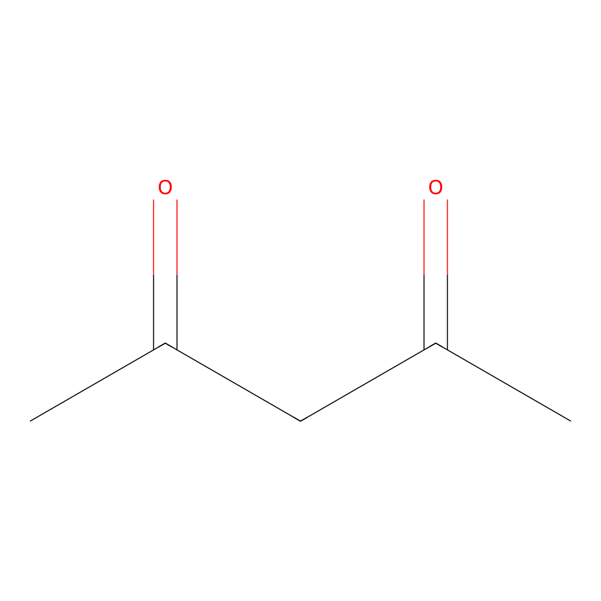 Acetylacetone molecular structure, CAS 123-54-6
