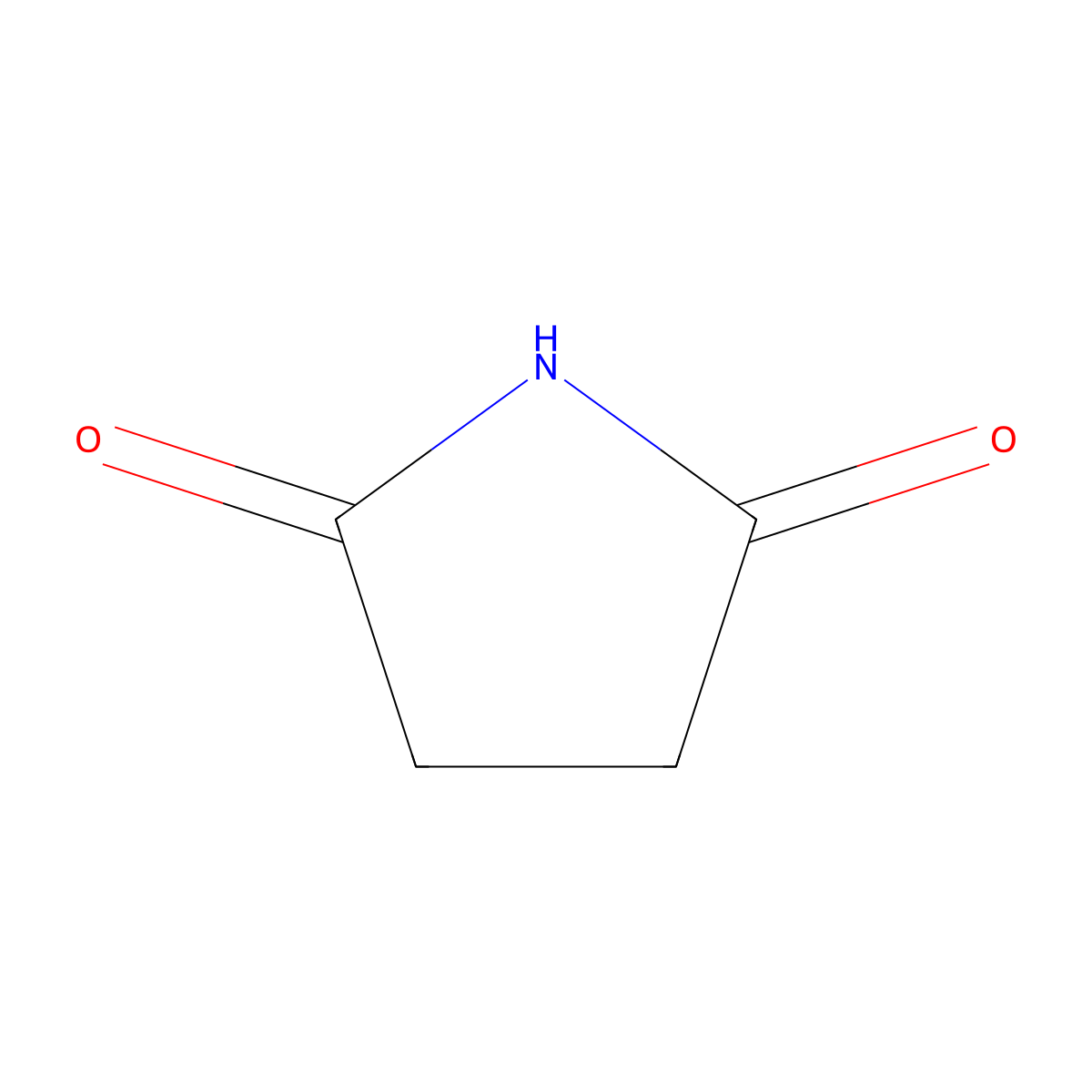 Succinimide molecular structure, CAS 123-56-8
